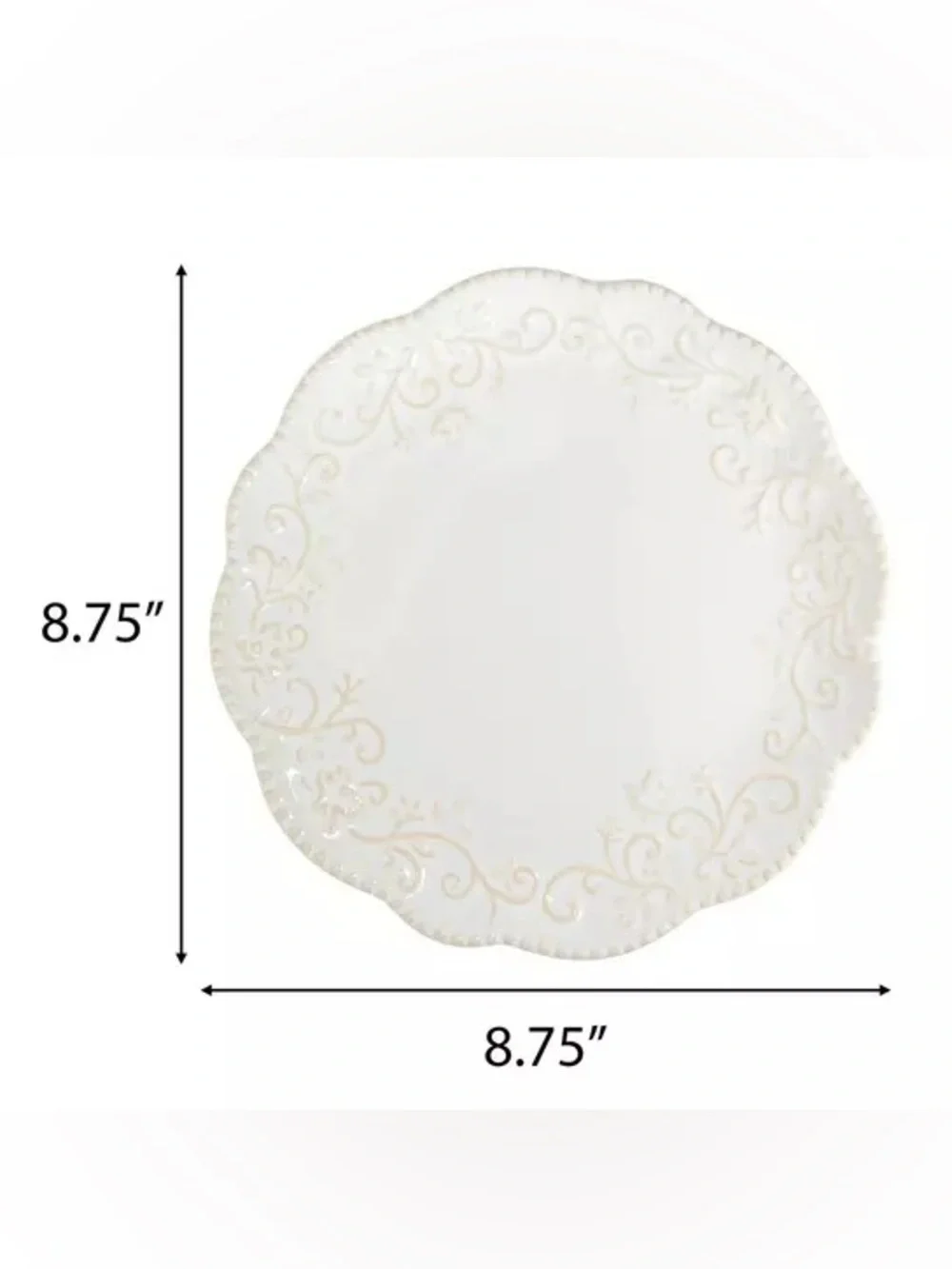 Embossed Scalloped Salad Plates
